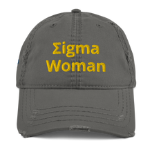 Load image into Gallery viewer, Σigma Woman Distressed Dad Hat
